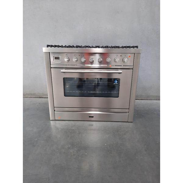 ILVE 90cm Freestanding Natural Gas Oven/Stove NT906WVGSS