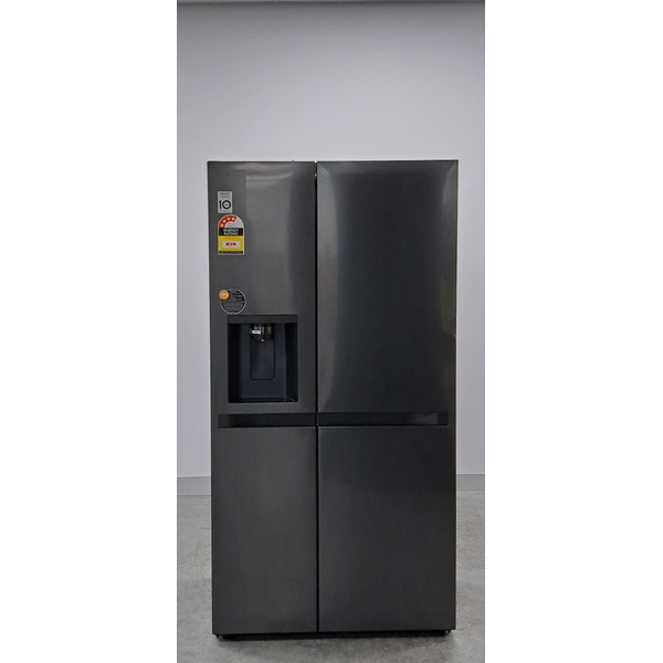 LG 625L Side by Side Fridge with Non-Plumbed Ice and Water Matte Black GS-N599MBL