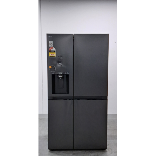 LG 635L Side by Side Fridge with Ice & Water Matte Black GS-L600MBL