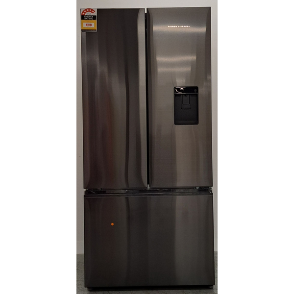 Fisher & Paykel Series 7 511L French Door Fridge With Ice and Water Black Stainless Steel RF505ANUB1