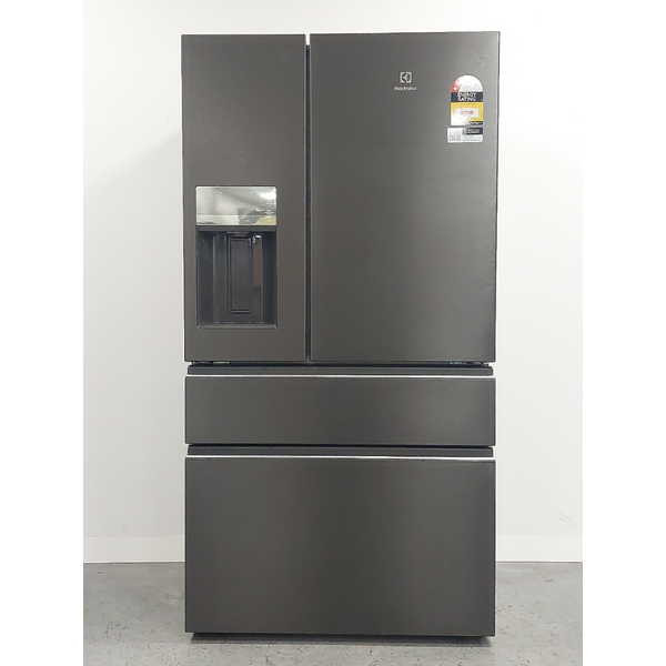 Electrolux 609L French Door Fridge with Plumbed Ice and Water Dispenser Matte Black EHE6191BB
