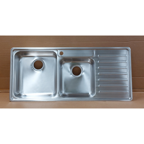 Franke Bell 1 and 3/4 Bowl Sink with Right Hand Drainer BCX621RHD