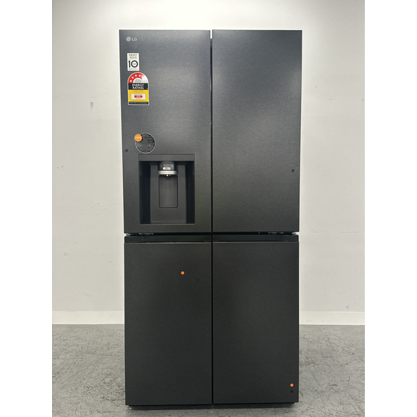 LG 506L French Door Fridge with Slim In-Door Ice and Water Dispenser Matte Black GF-L500MBL
